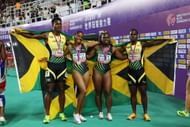 Levell (extreme left) at World Relays 2025 (Image via: Getty)
